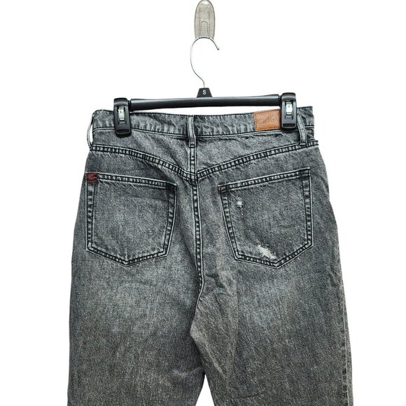 BGG Urban Outfitters Size 29 Straight Jean Black Button Fly Distressed High Rise - Picture 4 of 16